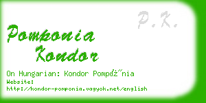 pomponia kondor business card